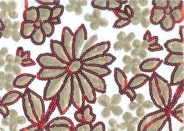 Lüks% 100 Polyester İşlemeli Ev Dekoru Kumaş 100-140gsm